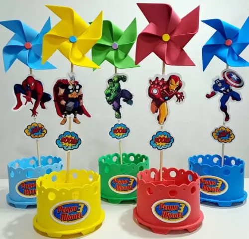 Centro de Mesa Vingadores Enfeites de Mesa Vingadores