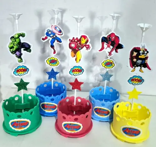 Centro de Mesa Vingadores Enfeites de Mesa Vingadores
