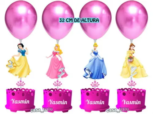 Display de Mesa Princesas Disney Centro de Mesa Princesas