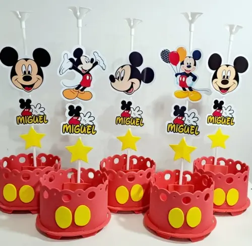 Enfeite de Mesa Mickey Centro de Mesa Mickey Lembrancinha