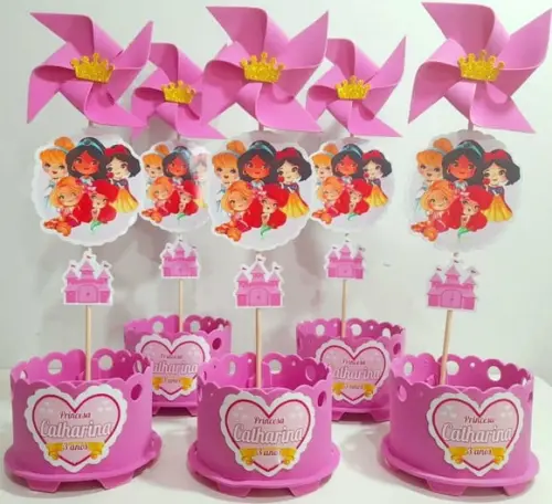 Enfeite de Mesa Princesas Baby Disney Centro de Mesa Display