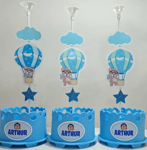 Enfeite de Mesa Ursinho Baloeiro Cetro de Mesa Baloeiro
