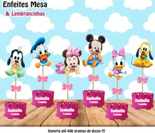 Enfeites de Mesa Baby Disney Centro Mesa Mickey