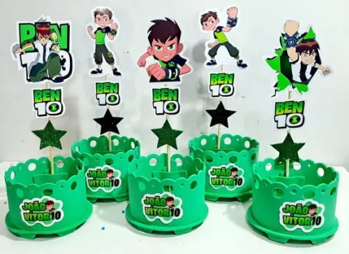 Lembrancinha Ben10 Enfeite Mesa Ben 10 Centro Mesa Ben 10