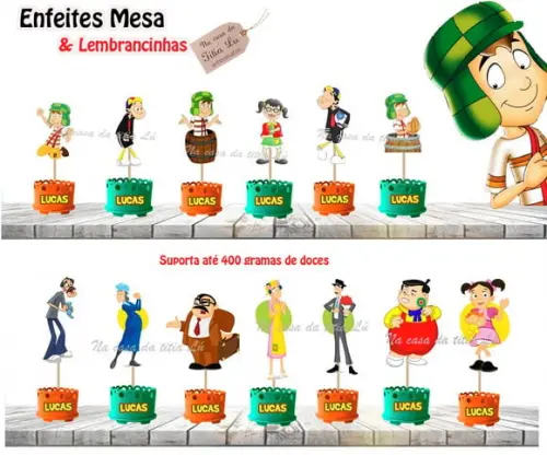Lembrancinha Chaves Enfeite Mesa Centro Mesa Turma do Chaves