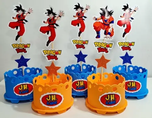 Lembrancinha Dragon Ball Z Enfeite Mesa Centro Mesa Goku