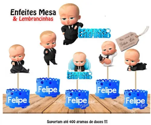 Lembrancinha Poderoso Chefinho Enfeite Mesa Centro Mesa