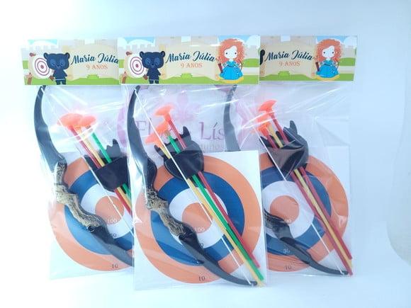 Arco e Flecha Personalizado Valente Mérida Lembrancinha