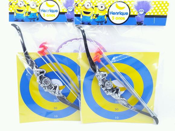Arco e Flecha Personalizado Lembrancinha Minions