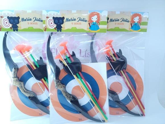 Arco e Flecha Personalizado Valente Mérida Lembrancinha