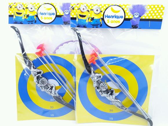 Arco e Flecha Personalizado Lembrancinha Minions