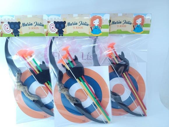 Arco e Flecha Personalizado Valente Mérida Lembrancinha