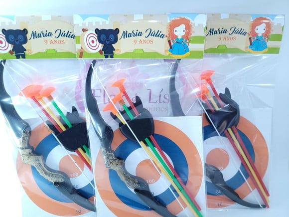 Arco e Flecha Personalizado Valente Mérida Lembrancinha