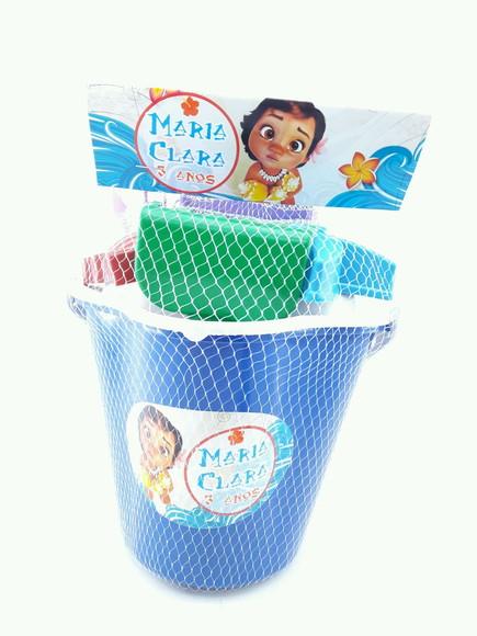 Balde de Praia Personalizado Moana Bebê