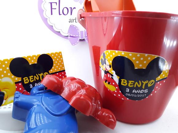 Baldinho de Praia Mickey - 6 Itens