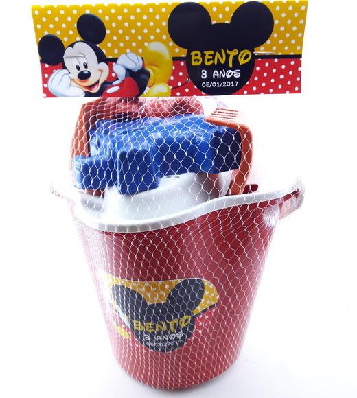 Baldinho de Praia Mickey - 6 Itens