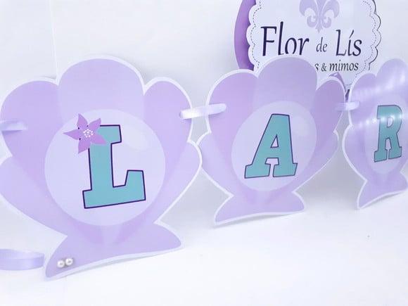 Bandeirolas Concha Sereia Ariel