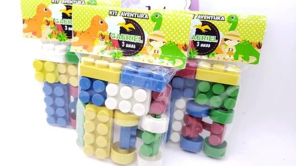 Blocos de Montar Dinossauro Cute
