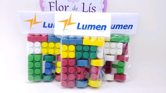 Blocos de Montar Lego Brinde Dia das Crianças Logo Empresa