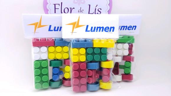 Blocos de Montar Lego Brinde Dia das Crianças Logo Empresa