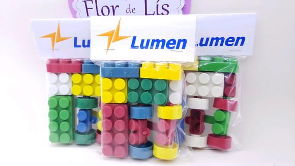 Blocos de Montar Lego Brinde Dia das Crianças Logo Empresa