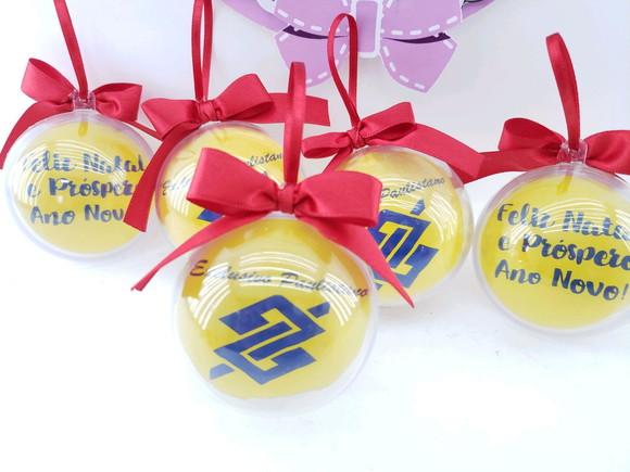 Bola de Natal Empresa com Logo Personalizada