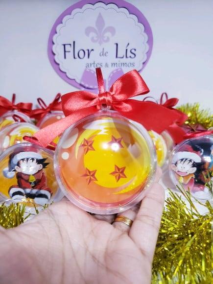 Bola de Natal Esferas do Dragão Enfeite Geek Dragonball Nerd
