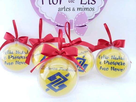 Bola de Natal Empresa com Logo Personalizada