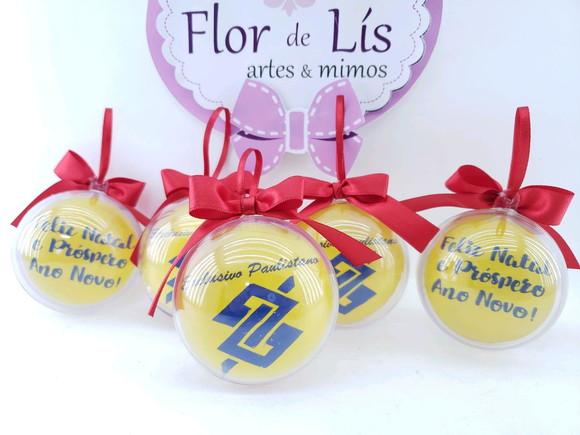 Bola de Natal Empresa com Logo Personalizada