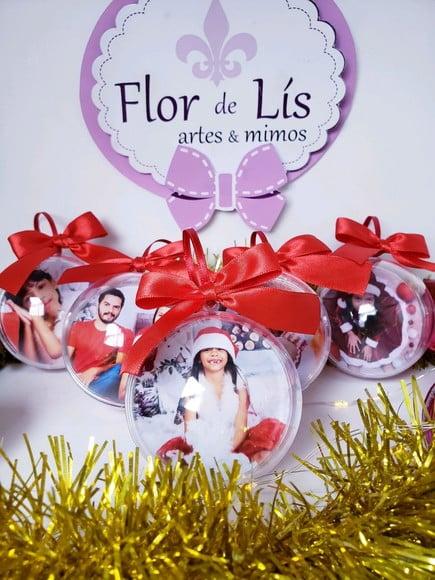Bola de Natal Personalizada com Foto Decoração Árvore