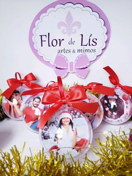 Bola de Natal Personalizada com Foto Decoração Árvore