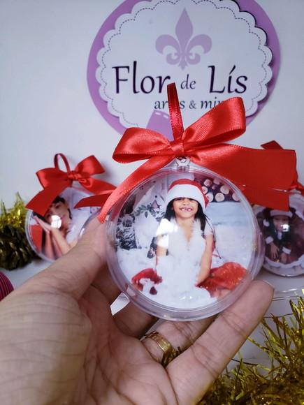 Bola de Natal Personalizada com Foto Decoração Árvore