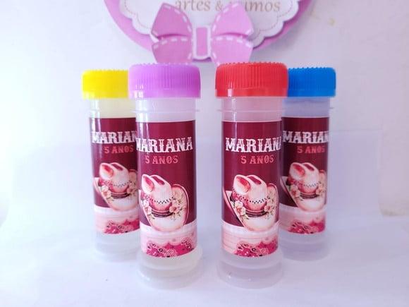 Bolha de Sabão Boiadeira Lembrancinha Menina