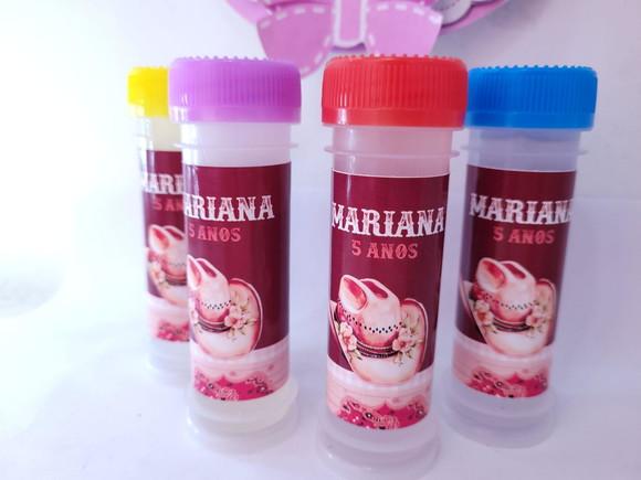Bolha de Sabão Boiadeira Lembrancinha Menina