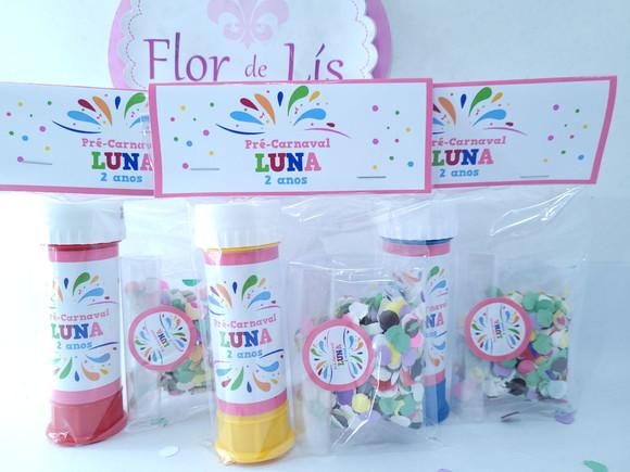 Bolha de Sabão com Confete Carnaval Bloquinho
