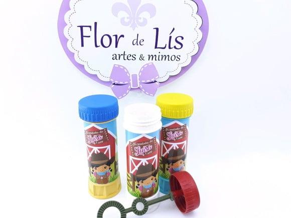 Bolha de Sabão Lembrancinha Fazendinha Menina