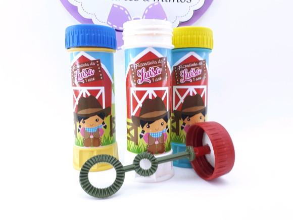 Bolha de Sabão Lembrancinha Fazendinha Menina
