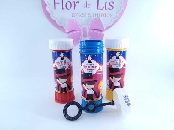 Bolha de Sabão Personalizada Circo Menino Lembrancinha