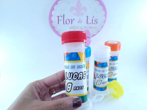 Bolha de Sabão Personalizada Festa Lego Lembrancinha