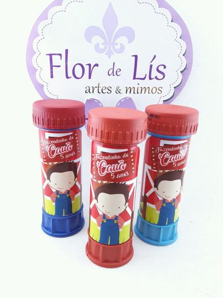 Bolha de Sabão Personalizada Fazendinha