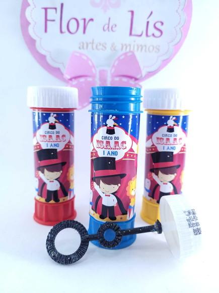 Bolha de Sabão Personalizada Circo Menino Lembrancinha