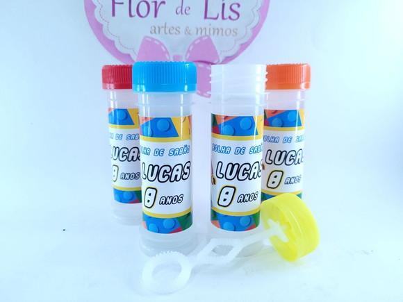 Bolha de Sabão Personalizada Festa Lego Lembrancinha