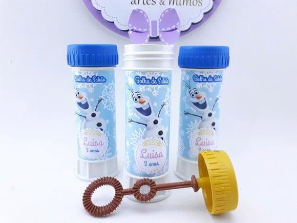 Bolha de Sabão Personalizada Frozen Olaf