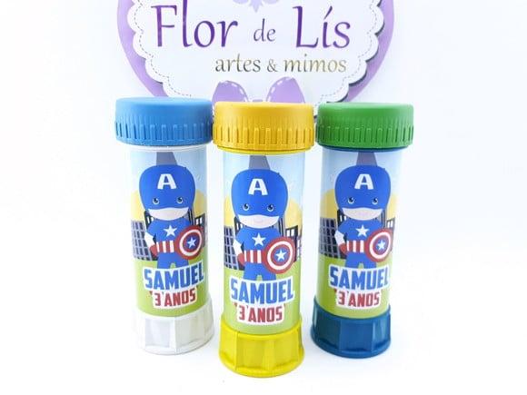 Bolha de Sabão Personalizada Heróis Capitão América