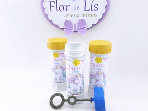 Bolha de Sabão Personalizado Unicórnio Menina
