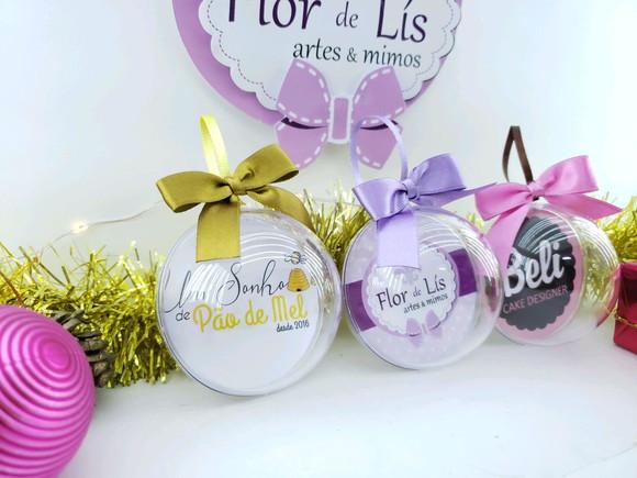 Bolinha de Árvore de Natal Empresa com Logo Personalizada
