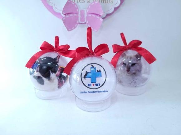 Bolinha de Árvore de Natal Petshop Personalizada com Logo