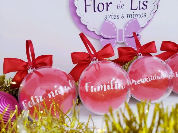 Bolinha de Árvore de Natal Personalizada com Nome Enfeite
