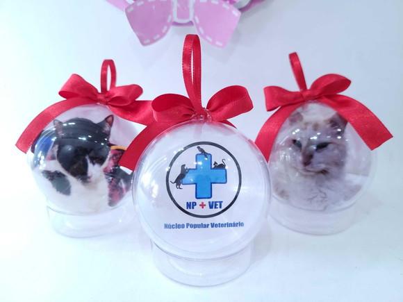 Bolinha de Árvore de Natal Petshop Personalizada com Logo