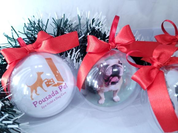 Bolinha de Árvore de Natal Pet Personalizada com Foto